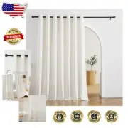 Elegant Light Filtering Sheer Linen Textured Curtains, 100x95 inch Grommet Style