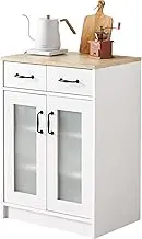 Hagihara RCC-1636WS Kitchen Rack, Cabinet, Width 22.8 inches (58 cm), Cupboard, Cooktop, Work Bench, Door Included, Drawers, Woodgrain, Northern Europe, White