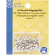 Dritz 3113 Quilting White Dipped Head Applique Pins-Size 12 150/Pkg