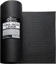 Goods Non-Slip Tool Box & Drawer Liner, Black, Adjustable, 18'' x 24 ft