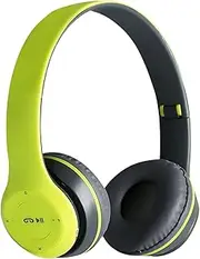 Wireless Headphones Over Ear, Large Battery Capacity, Bluetooth Headphones, Stereo Foldable Lightweight Headset, Deep Bass for Travel Work TV PC Cellphone (Green)