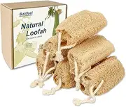 Natural Loofah Sponge Organic Loofa Exfoliating Body Scrubber Luffa Sponge Men and Women Body Scrubber for Skin Back and Face Shower Loofah with Lanyard