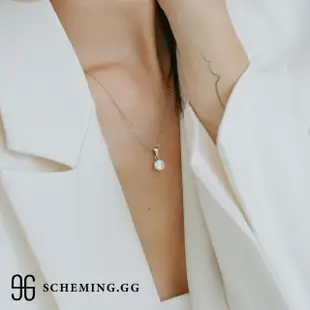 【Scheming.GG】單顆水鑽項鍊-925銀(水鑽項鍊)