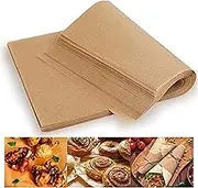 Food Basket Liners, Grease Resistant Wax Paper Sheets for Food, Oil Resistant Paper for Chips, Fried Chicken Sandwich Wrapping Paper for Party Not for Baking Oven/Air Fryer by FUNZON (Brown)