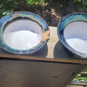 Handmade Small Ceramic Glazed Studio Pottery Bowls Multi-Color - Artist Stamped