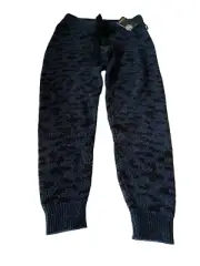 PJ Salvage Chenille Pants XS Blue Leopard Print Jogger Loungewear NWT Soft