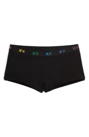 TomboyX Boyshorts in Black X Rainbow at Nordstrom, Size Small