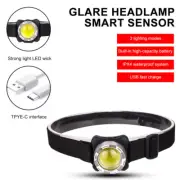 1200LM COB LED Headlamp USB Rechargeable Headlight Head Lamp Built-in Battery