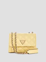 GUESS Women's Yellow Giully Mini Crossbody Bag