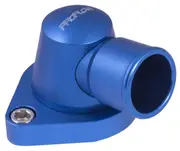 Proflow Water Neck Billet Aluminium Swivel Blue Anodised 90 Degree SB & BB Chev