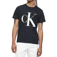 在飛比找森森購物網優惠-CK 2023男時尚CK標誌黑色短袖T恤