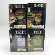 Funko Pop Pin Star Wars Set of 4 Han Solo Carbonite Jabba Lando Boushh Leia