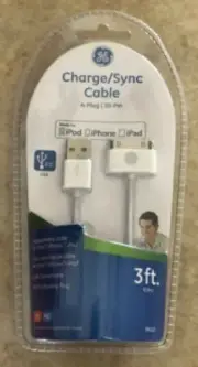 GE 99112 Charge/Sync Cable (3 ft) - Brand New Never Opened!