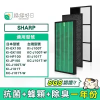 在飛比找PChome24h購物優惠-綠綠好日 抗菌 HEPA 活性碳濾網 適用 夏普 SHARP