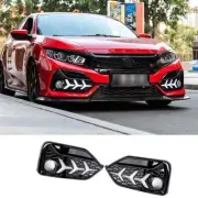 Fog Light Day Running Light Black Led 3Color For Honda Civic Hatchback 2017-2021 (for: Honda Civic)
