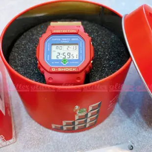 glitter。預購 Casio G-Shock 任天堂 超級瑪利歐 瑪利歐 手錶 DW5600SMB-4 聯名款