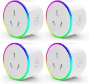 WiFi Smart Plug with RGB Light, Compatible with Alexa, Google Home Assistant,...