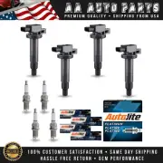 4 Ignition Coil & 4 Autolite Platinum Spark Plug for Toyota Echo 2000-2005 1.5L (for: Toyota)