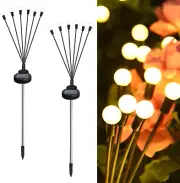 Solar Garden Lights, Solar Lights Outdoor Waterproof, Solar Powered Firefly Lig