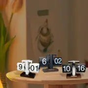 Auto Flip Desk Clock Large Number Display Living Room Works Table Flip Clock