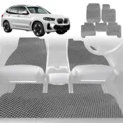 6D Diamond Car Floor Mats for BMW iX3 2022-Current-Full Set-Grey-Outback GT