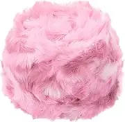 uxcell 70 Yards Fur Yarn, 100 Grams Soft Plush Fluffy Chunky Polyester Faux Fur Eyelash Yarn for Crocheting Hand Knitting Blanket Hats Crochet Crafting, Rose Pink