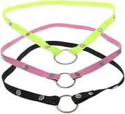 3PCS Adjustable Men's Chastity Belt Anti-Fall Auxiliary Chastity Cage Condom Chastity Lock Chastity Device Erection Ring Bondage Male Cage Chastity Cage Auxiliary Belt Elastic