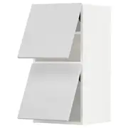 METOD wall cabinet horizontal w 2 doors, white/Ringhult white, 40x37x80 cm