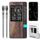 Wireless Meat Thermometer Digital Bluetooth Dual Probe Rechargeable with LCD Scr
