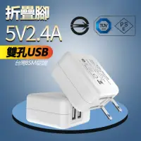 在飛比找momo購物網優惠-【LineQ】2.4A大電流快充雙孔USB充電頭充電器