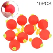 10pcs EVA Foam Snap on Floats Round Fishing Bobber, Spring Buckle Float