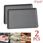 2 Pack Baking Sheet Cookie Sheet Set Carbon Steel Baking Pan Tray for Bakeware