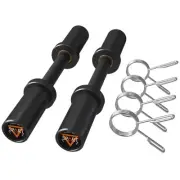 16" Olympic Dumbbell Handles, Pair of Loadable Dumbbell Bar Set for 2 Inch Ol...