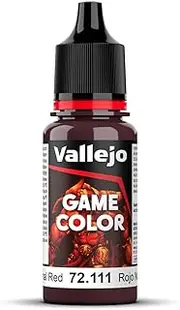 Vallejo Game Color 18ml Nocturnal Red, Acrylic Miniature Paint, Fantasy & Wargame Figures, 1 Unit