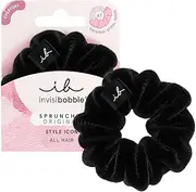 Invisibobble Sprunchie Scrunchie Black Dusk Till Dawn x1 – Fabric Scrunchie with Spiral Hair Band Inside – Hair Scrunchies for Women and Men Comfortable
