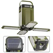IPRee Portable Solar Camping Lantern LED Rechargeable Outdoor Hanging Tent Lamp Folding LEDWith Hook Emergency Camping