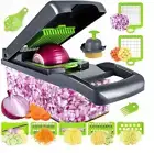 Vegetable Chopper 16 in 1 Vegetable Cutter Mandoline Slicer Dicer Shredder Grate