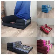 [Mango Trees] 3-Fold Foldable Meditation Cushion Kapok Filled Zafu Matt