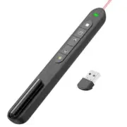Wireless Presenter Red Laser Page Turning Pen 2.4G RF Volume Remote Control USB