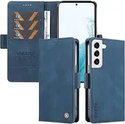 [Umlovecase] for Samsung S23 Plus 5G Case,for Galaxy S23 Plus 5G Wallet Case,Pu Leather Folding Flip Cover Magnetic Card Slot Stand Protective Cover-Navy Blue