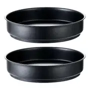 2pcs Rotary Seasoning Storage Racks Kitchen Sundries Containers (Black)