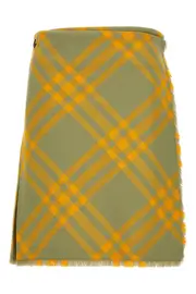 BURBERRY Check Kilt Skirt