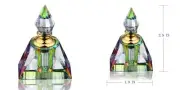 H&D Vintage Egyptian Perfume bottle Decor Refillable Mini Rectangular Pyramid