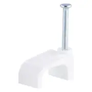 DETA 13mm White Flat Cable Clips - 500 Pack
