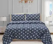 Super King Comforter Set with 2 Pillow Cases in Zinc Floral