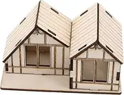 Sandbox Building House Wooden Model Kit Miniature DIY House Jigsaw Puzzle Kit Educational Craft for Boys and Girls