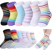 [LANLEO] Baby Non Slip Socks with Grippers Toddler Girls Boys Kids Grip Cotton Socks 6 Months-5 Year Old