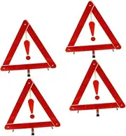 4pcs Auto Warning Signs Kit Car Safety Triangle Road Safety Sign Car Warning Tripod