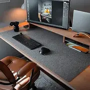 DAWNTREES Desk Mat,90×40cm Large Felt Desk Pad, Extra Large Mouse Pad Mat