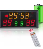 LED Portble Electronic Scoreboard with Timer Clock, Digital Scoreboard with R...